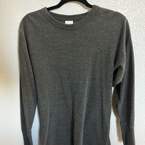 Men's Gray Thermal Long-Sleeve